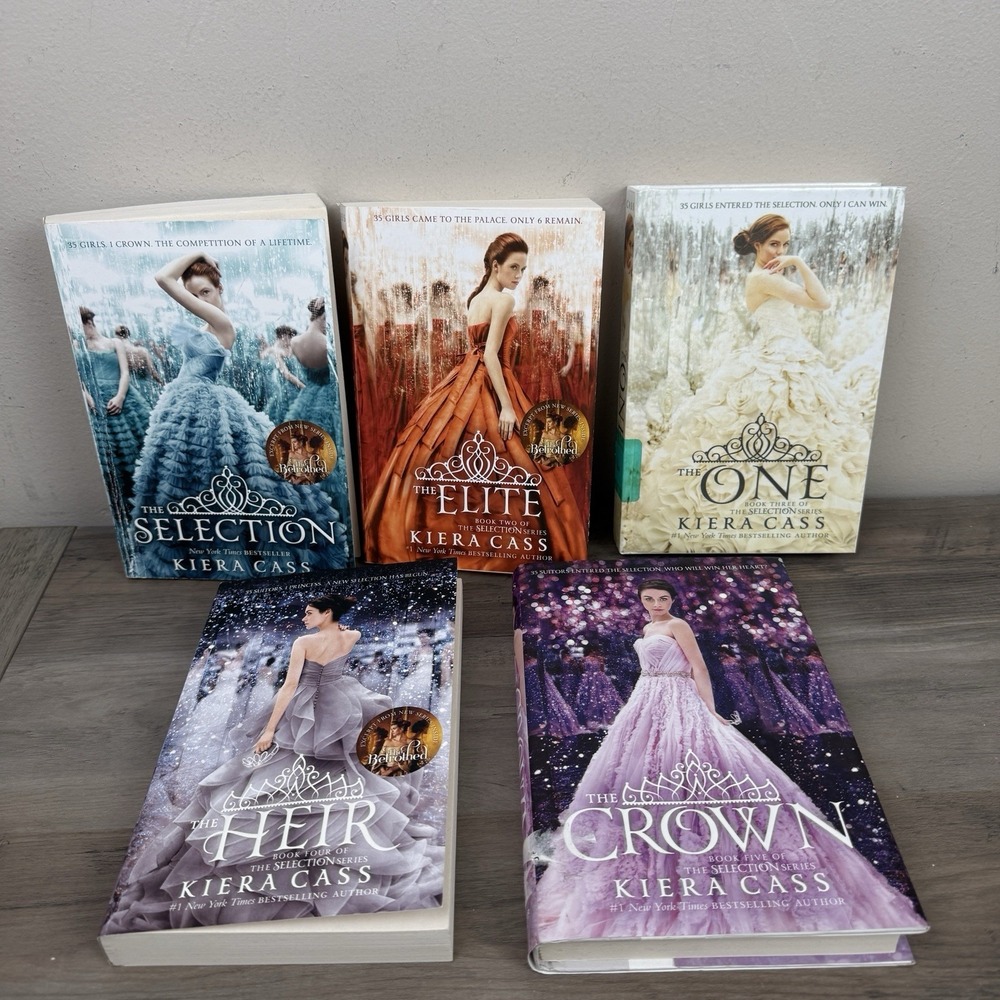 The Selection Series lot Books 1 to 5 by Kiera Cass Elite The One The Heir Crown